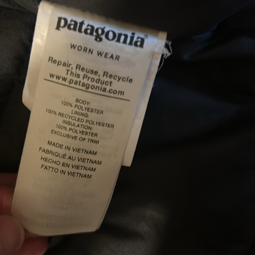 Patagonia Snow Jacket Youth XL 12 Green Camo Hooded Insulated - Picture 5 of 6